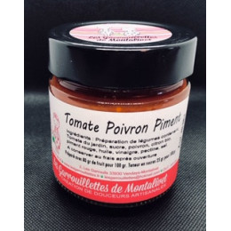 Confiture de tomate, poivron, piment.