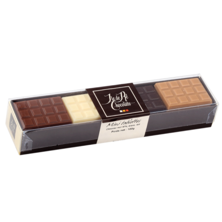 Assortiment de mini tablettes de chocolat 100g