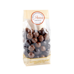 Poche de billes de céréales croustillantes lait et noir 90g