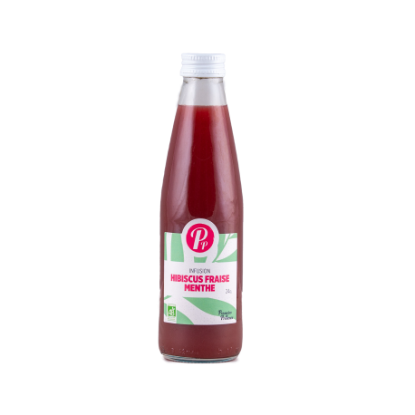 Hibiscus fraise menthe bio - 25cl