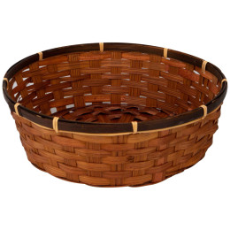Corbeille Bambou Ronde Marron