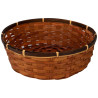 Corbeille Bambou Ronde Marron