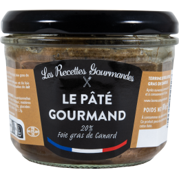 Le pâté gourmand 20% foie gras de canard 90g