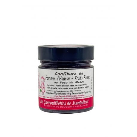 Confiture de pomme- fruits rouges