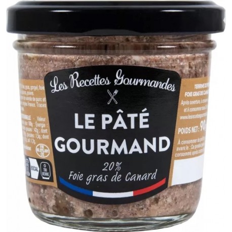 Le pâté gourmand 20% foie gras de canard 90g
