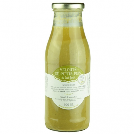 Velouté de petits pois au lard fumé 500 ml