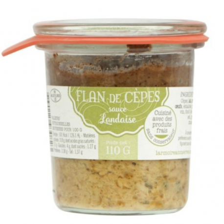 Flan de cèpes sauce Landaise