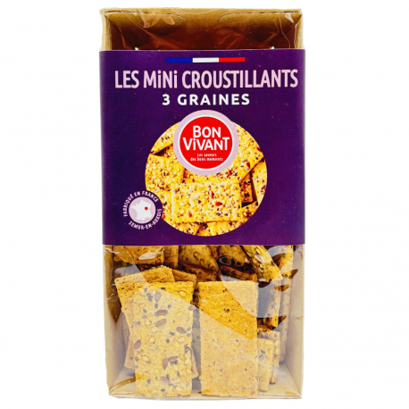 Crackers sésame, lin, chia