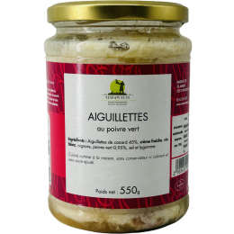 Aiguillettes de canard au poivre vert 550g