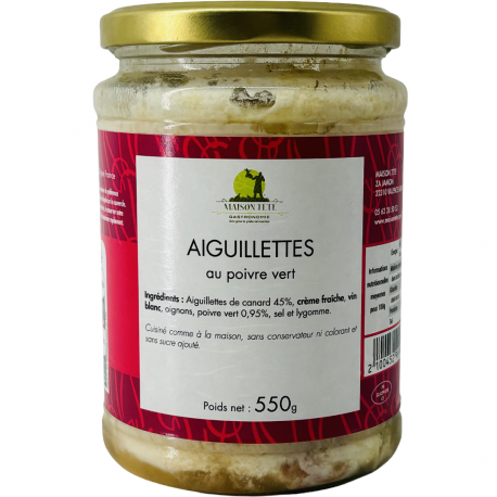 Aiguillettes de canard au poivre vert