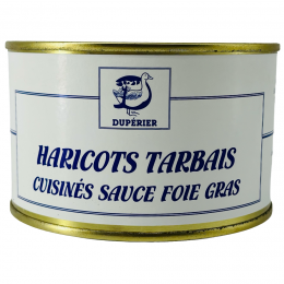Haricots Tarbais cuisinés, sauce au foie gras