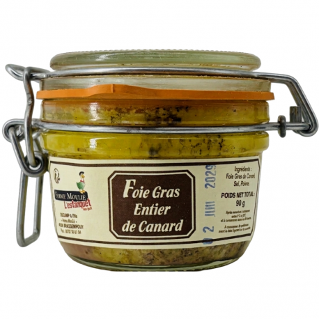 Foie gras de canard entier 90 g.