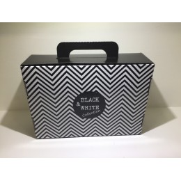 Valise en carton "black & white"